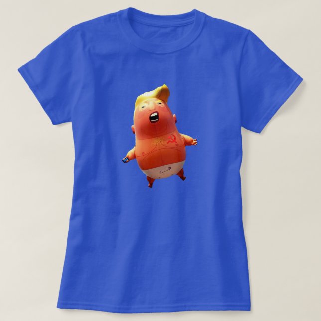 Camiseta Baby Trump com tatuagem russa (Frente do Design)