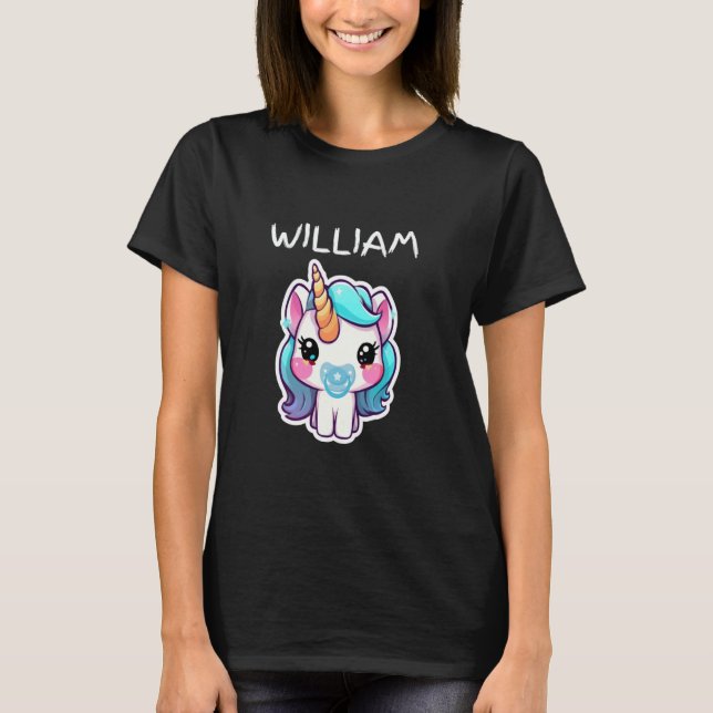 Camiseta Baby Unicorn com Blue Pacifier Personalizado para  (Frente)