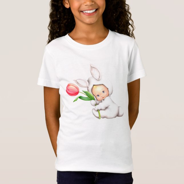 Camiseta Babydoll Ajustada Bella para Meninas (Frente)