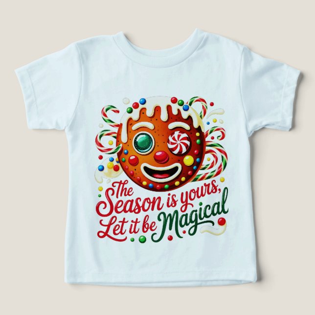 Camiseta Baby's Cute Gingerbread Man First Christmas (Design frontal)