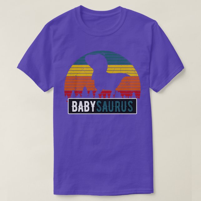 Camiseta Babysaurus Child TRex Dinossaur Retro Bebê (Frente do Design)