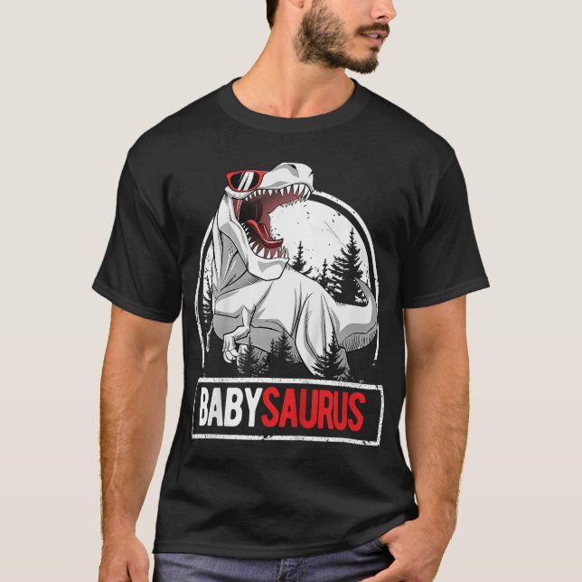 Camiseta BabySaurus para Crianças, Festa de aniversário T-R (Frente)