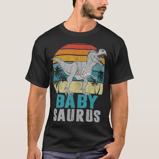 Camiseta Babysaurus T Rex Dinosaur Baby Saurus Pais (Frente)