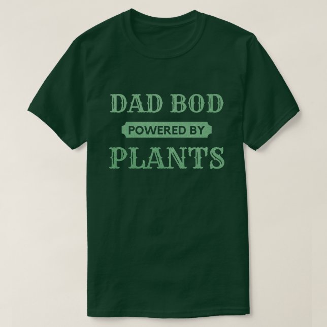 Camiseta Bacalhau pai Alimentado Por Plantas Literárias (Frente do Design)