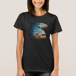 Camiseta Bacalhaus-Cólitos Cortantes Peixes Nadando para Fi