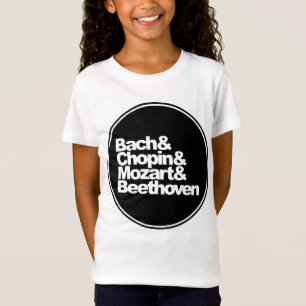 Camiseta Bach and Chopin and Mozart and Beethoven