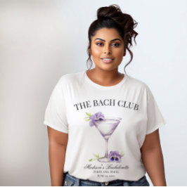 Camiseta Bach Club Purple Cocktail Girls Trip Personalizáve
