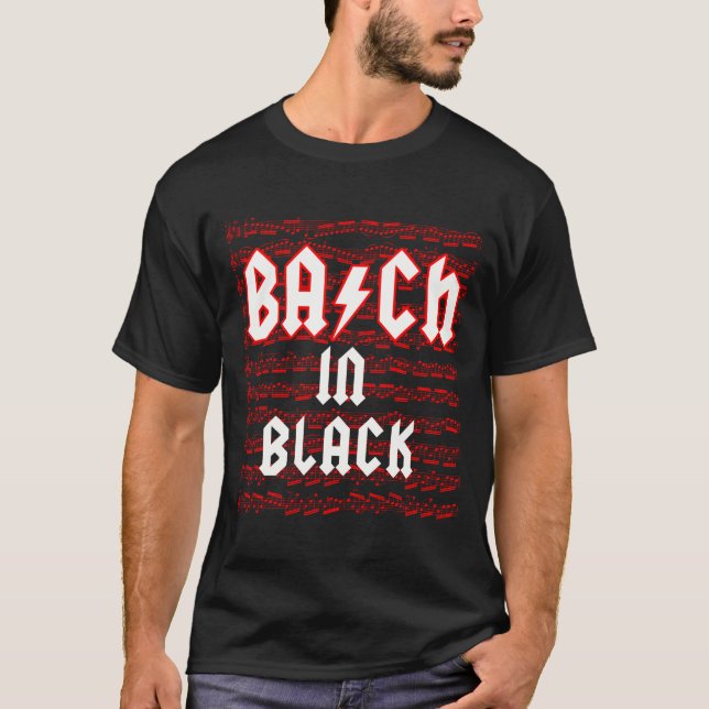 Camiseta Bach no preto (Frente)