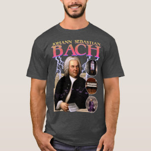 Camiseta BACH RAPEE ao Compositor Música Antiga Bandee vint