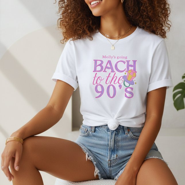 Camiseta Bach to the 90s - Design de Festa de solteira retr (90s Retro Bachelorette T-Shirt
)