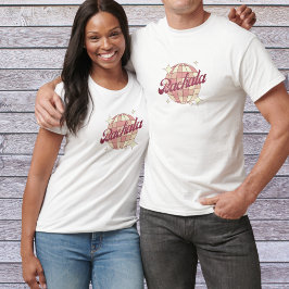 Camiseta Bachata dança em rosa, estilo retro em quadrinhos