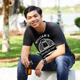 Camiseta Bachelor Party Ground Black and White Beer