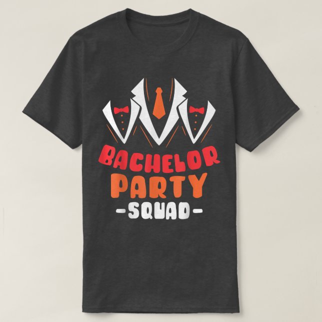 Camiseta Bachelor Party Squad Groom Bride Team  (Frente do Design)