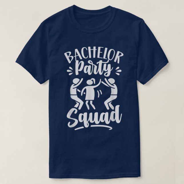 Camiseta Bachelor Party Squad Groom Bride Team  (Frente do Design)