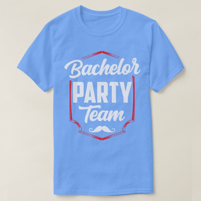 Camiseta Bachelor Party Team Groom Bride  (Frente do Design)