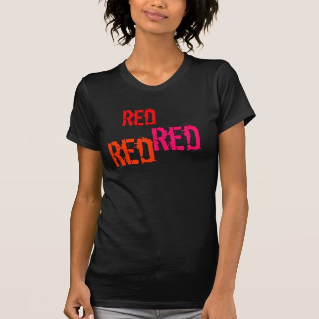 Camiseta Bachelorette/Bride/Vermelho Vermelho (Frente)
