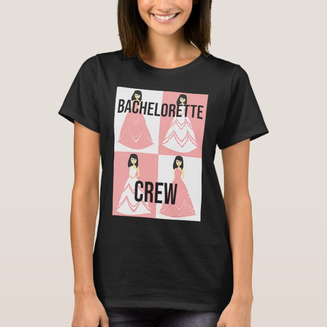 Camiseta Bachelorette Crew bride evening bechlorette party  (Frente)