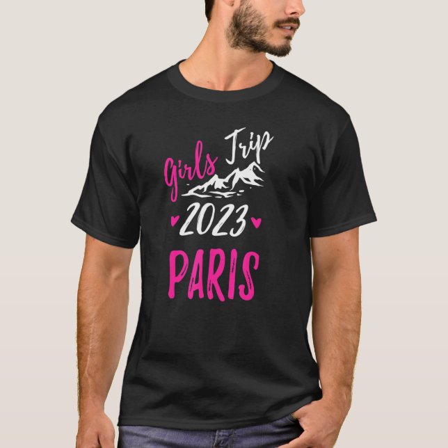Camiseta Bachelorette de Férias Viagem das Meninas de Paris (Frente)