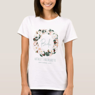 Camiseta Bachelorette de noiva floral tropical