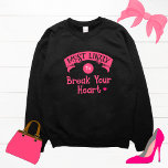 Camiseta Bachelorette do Grupo Funny Provavelmente Quebra C<br><div class="desc">Esta camisola preta engraçada é perfeita para algumas boas risadas. Apresenta um design humorístico e iluminado, com a mensagem perfeita "Muito provável de partir o coração". Um design hilário que faz você se sentir bem e rir alto com senso de humor. Uma obrigação para a festa de solteira e/ou para...</div>