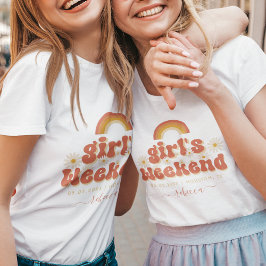 Camiseta Bachelorette do Nome do Local da Rapariga Retro