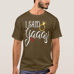 Camiseta Bachelorette Engraçado De Noiva Eu Disse Sim