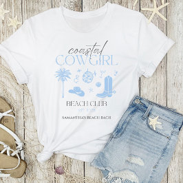 Camiseta Bachelorette Favor do Clube de Praia da Cowgirl Co