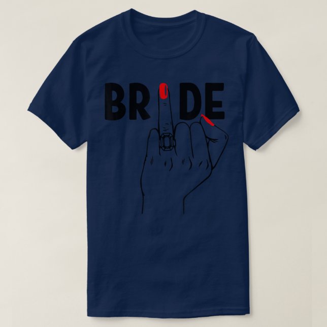 Camiseta Bachelorette Finger Ring Fi de Casamento Bonito (Frente do Design)
