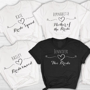 Camiseta Bachelorette Hen Bridal Party - Nome
