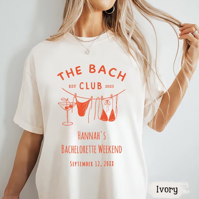 Camiseta Bachelorette Laranja Desenhada À Mão Branca (Criador carregado)
