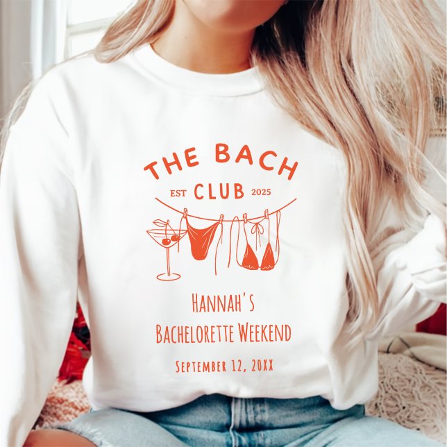 Camiseta Bachelorette Laranja Desenhada À Mão Branca (Criador carregado)