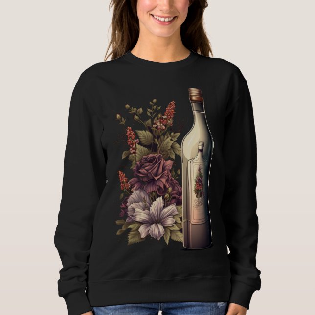 Camiseta Bachelorette Party Wine Bridal Flowers Bride Bride (Frente)