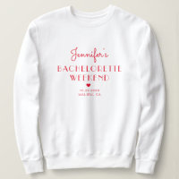 Bachelorette Personalizado Vermelho e Rosa Mínimo
