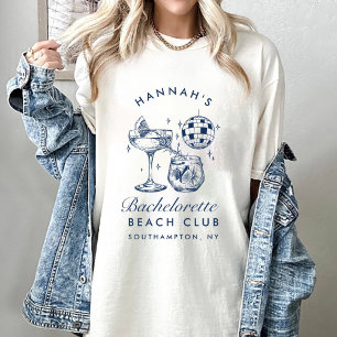 Camiseta Bachelorette Retro Modern Minimalista Bridesmaid