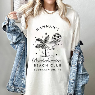 Camiseta Bachelorette Retro Modern Minimalista Bridesmaid
