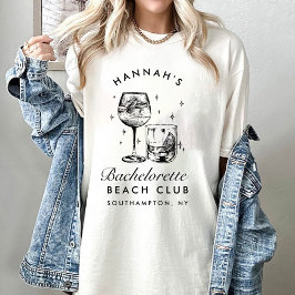 Camiseta Bachelorette Retro Modern Minimalista Bridesmaid