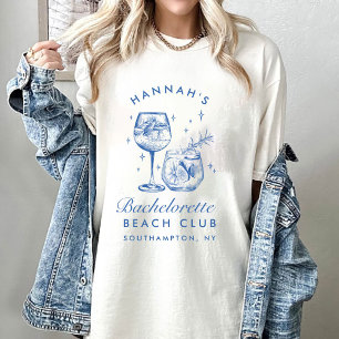 Camiseta Bachelorette Retro Modern Minimalista Bridesmaid