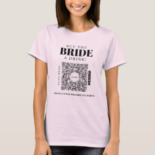 Camiseta Bachelorette Venmo Código QR Comprar Noiva A Bebid