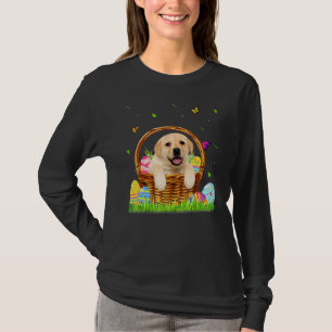 Camiseta Bacia de Ovos do Dia da Páscoa do Cachorro do Labr