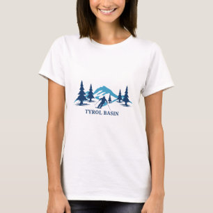Camiseta Bacia do Tirol Wisconsin Estação de Esqui Esqui Es