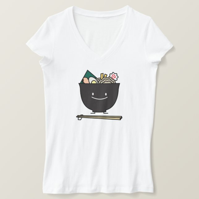 Camiseta Bacia feliz dos Ramen (Frente do Design)