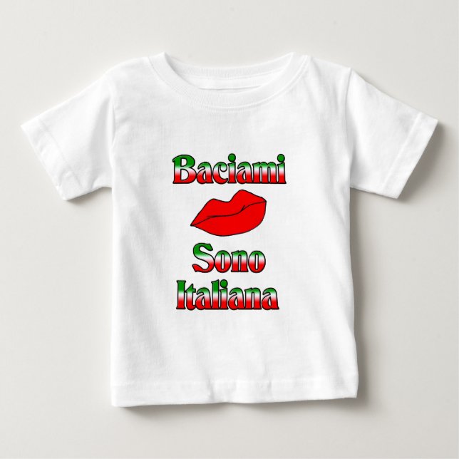 Camiseta Baciami Sono Italiana (beije-me, sou italiano) (Frente)