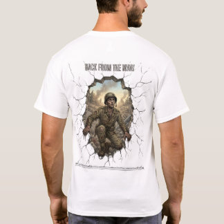 Camiseta Back from the War Soldier Double Exposure Nature T