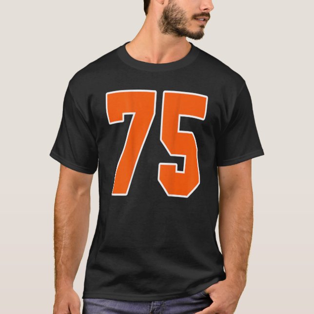 Camiseta Back Impressão Orange Sports Block 75 Para Esporte (Frente)