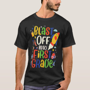Camiseta BAck para SCHool para 1rua Explosão em Primeiro