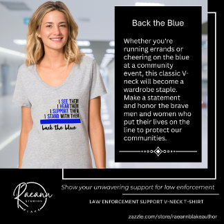 Camiseta Back the Blue para Polícia