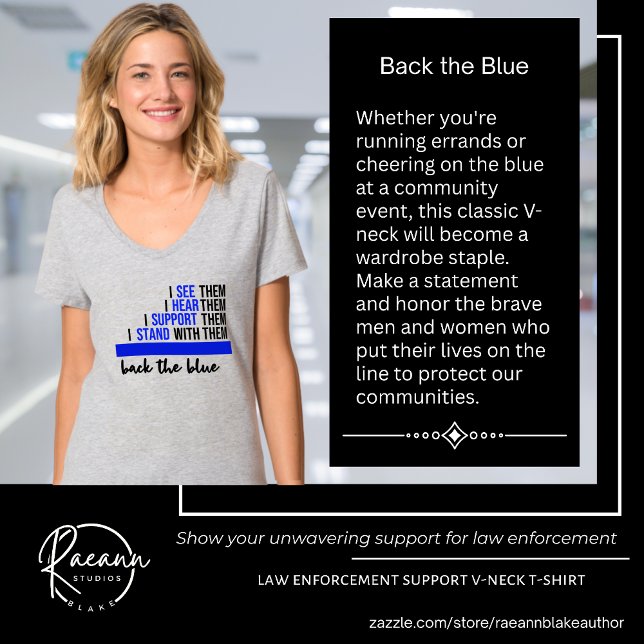 Camiseta Back the Blue para Polícia (Criador carregado)