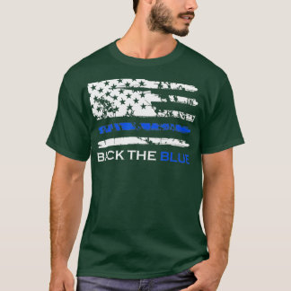 Camiseta Back the Blue Thin Blue Line American Flag