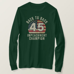 Camiseta Back to Back Impeachment Champ American Flag Vinta
