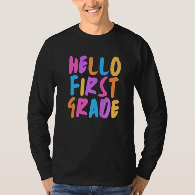 Camiseta Back To School  1st Grade  First Day Teacher (Frente)